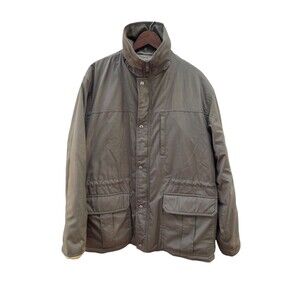 London Fog Mens Brown Puffer Winter Anorak Coat Jacket Size 44 R